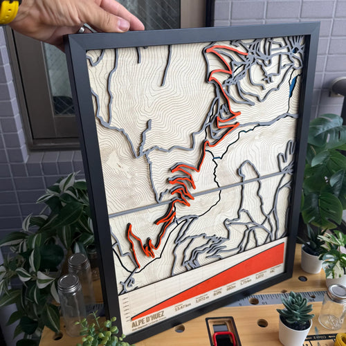 Alpe d’Huez: The Legendary Cycling Climb Captured in 3D Wood