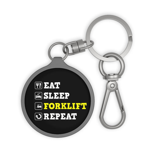 フォークリフトトラックのキーリングタグ - Eat Sleep Forklift Repeat