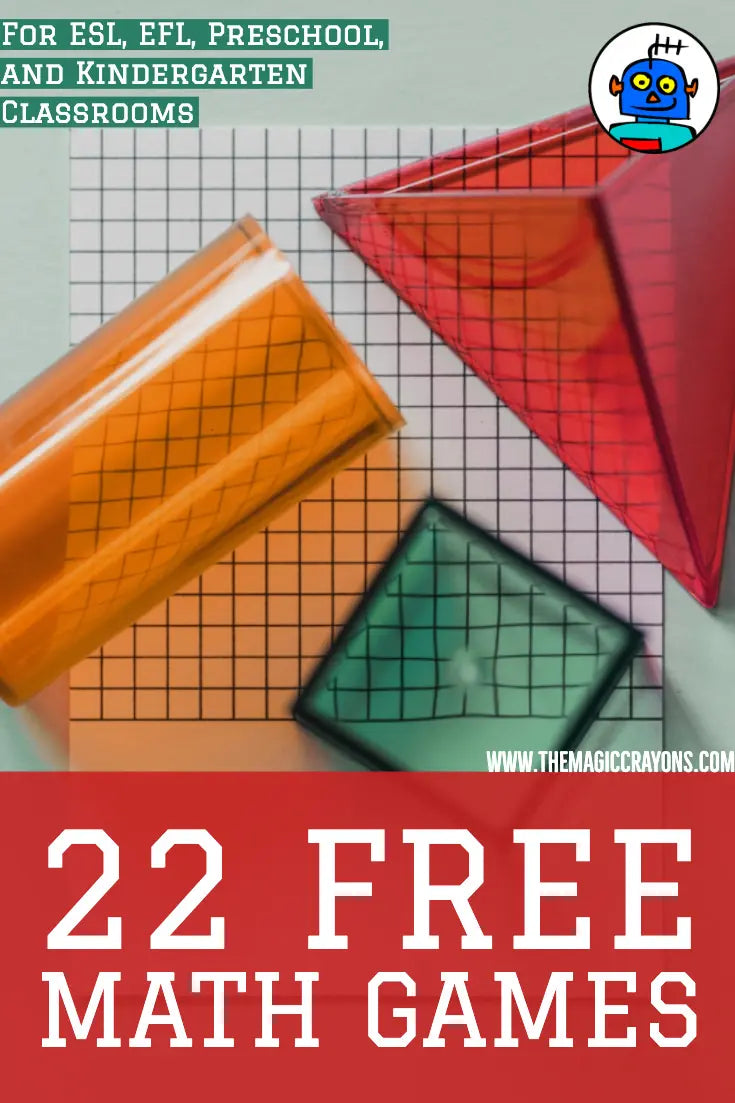 22 FREE MATH GAMES FOR ESL PRESCHOOL AND KINDERGARTEN