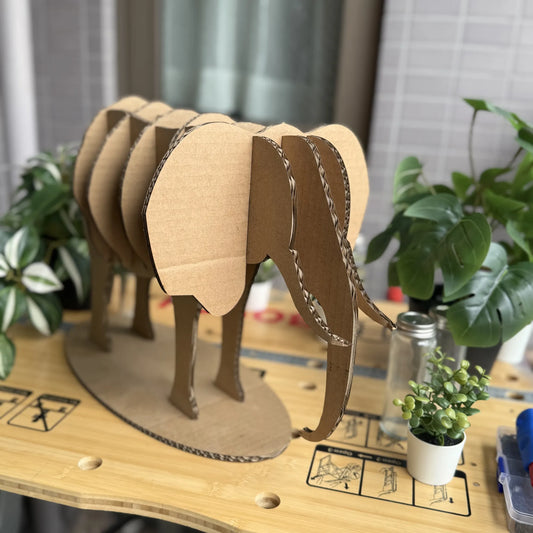 3D Cardboard Elephant Puzzle – Easy DIY Educational Craft for Kids