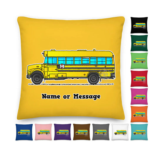 School Bus Pillow Cushion P011