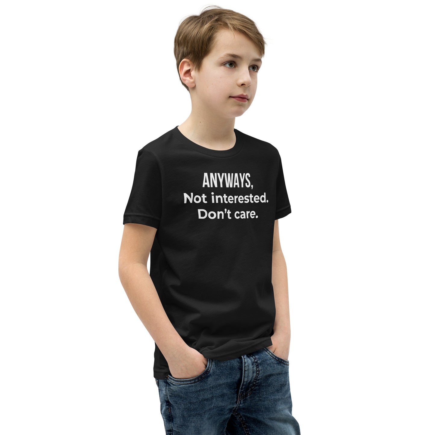 とにかく、興味がない、気にしない – ユースTシャツ
