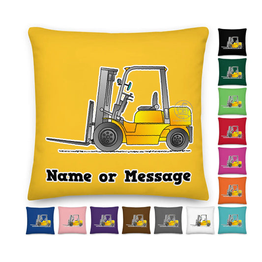 Forklift Truck Pillow Cushion, Personalized P012