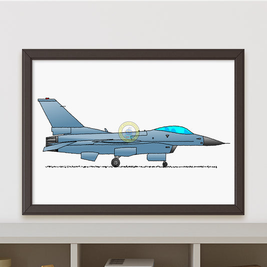 F16 Falcon Fighter Jet Poster R109