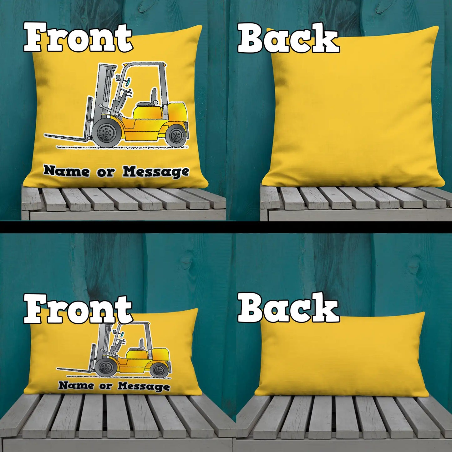 Forklift Truck Pillow Cushion, Personalized P012