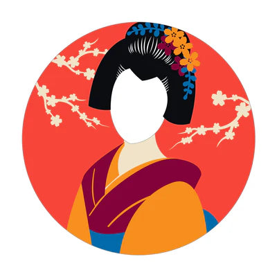 Geisha Portrait – Japanese Wood Wall Art