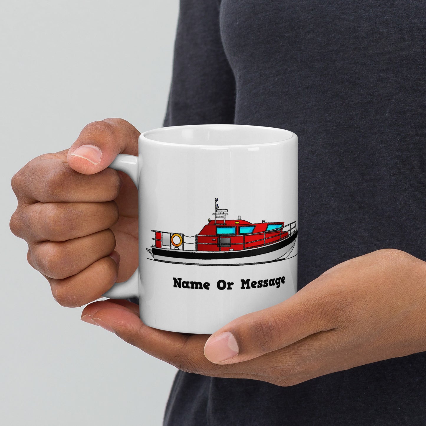Personalized Stem Marine Ambulance Boat Mug