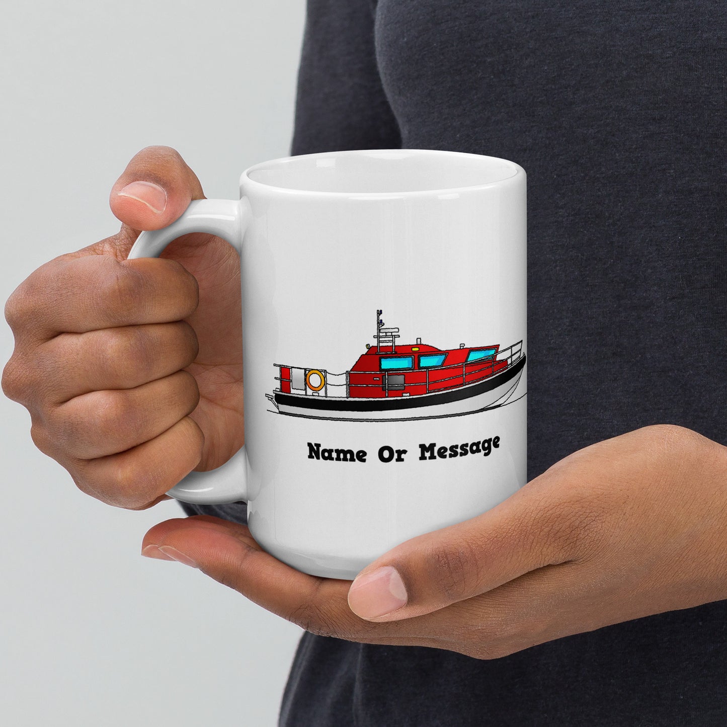 Personalized Stem Marine Ambulance Boat Mug