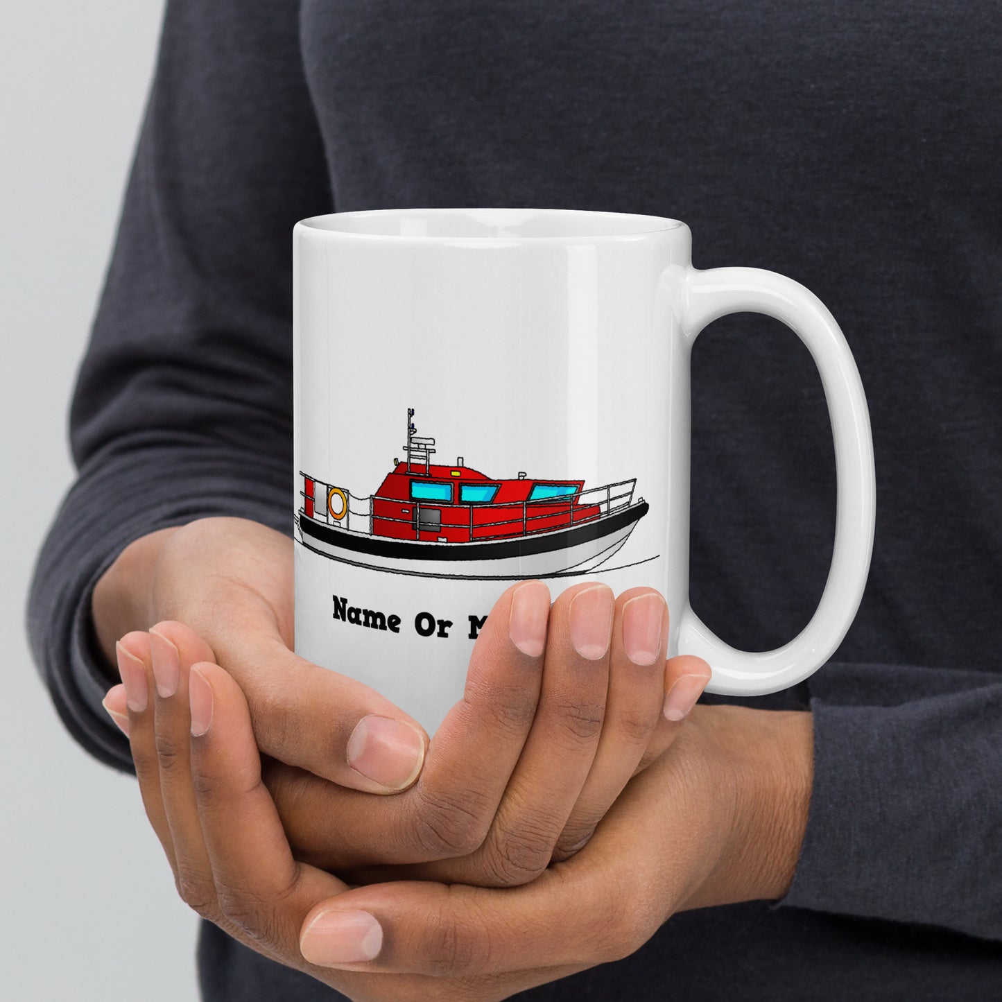 Personalized Stem Marine Ambulance Boat Mug