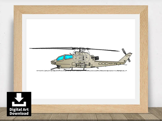 AH-1Z Viper Combat Helicopter E106