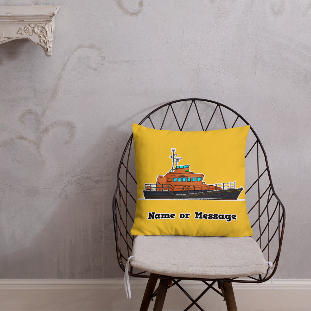 RNLI Lifeboat Pillow Cushion l, Personalized P018