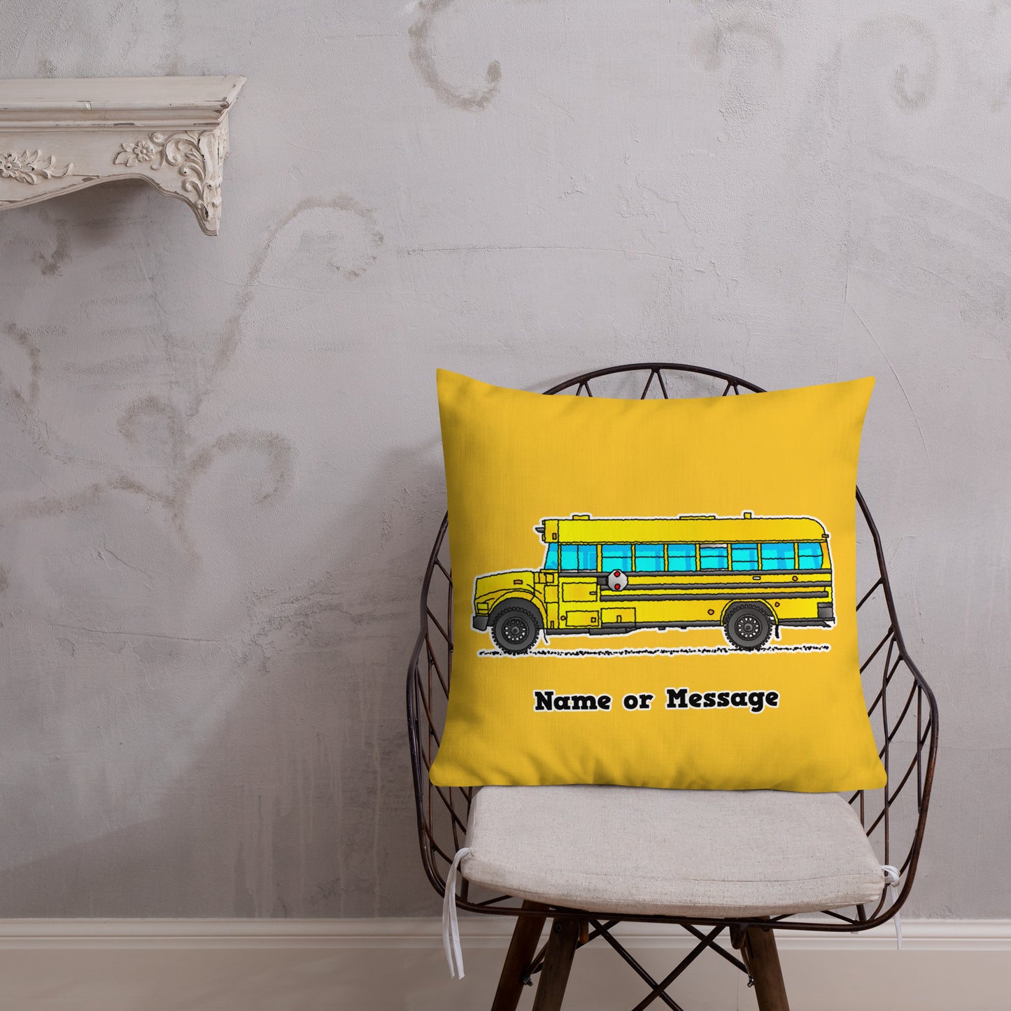 School Bus Pillow Cushion P011