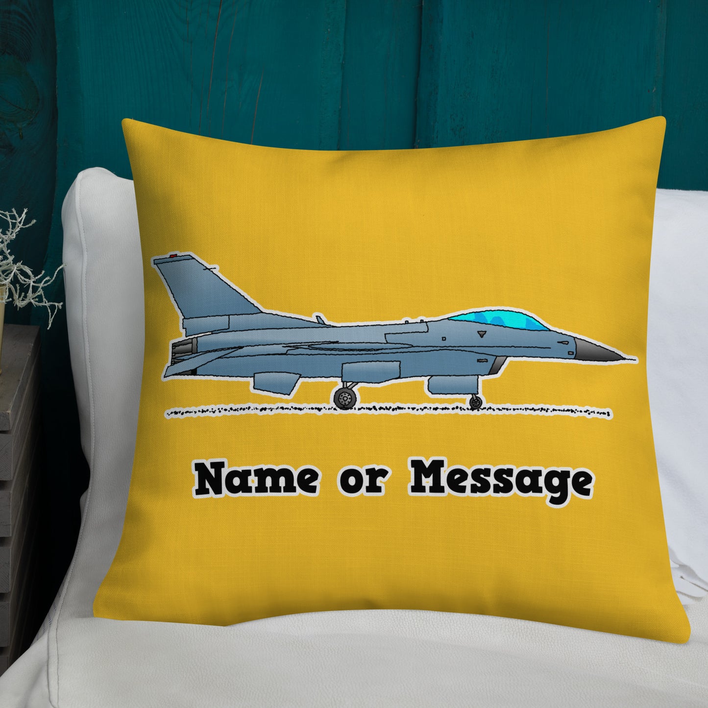 F-16 ファルコン戦闘機 パーソナライズされたクッション