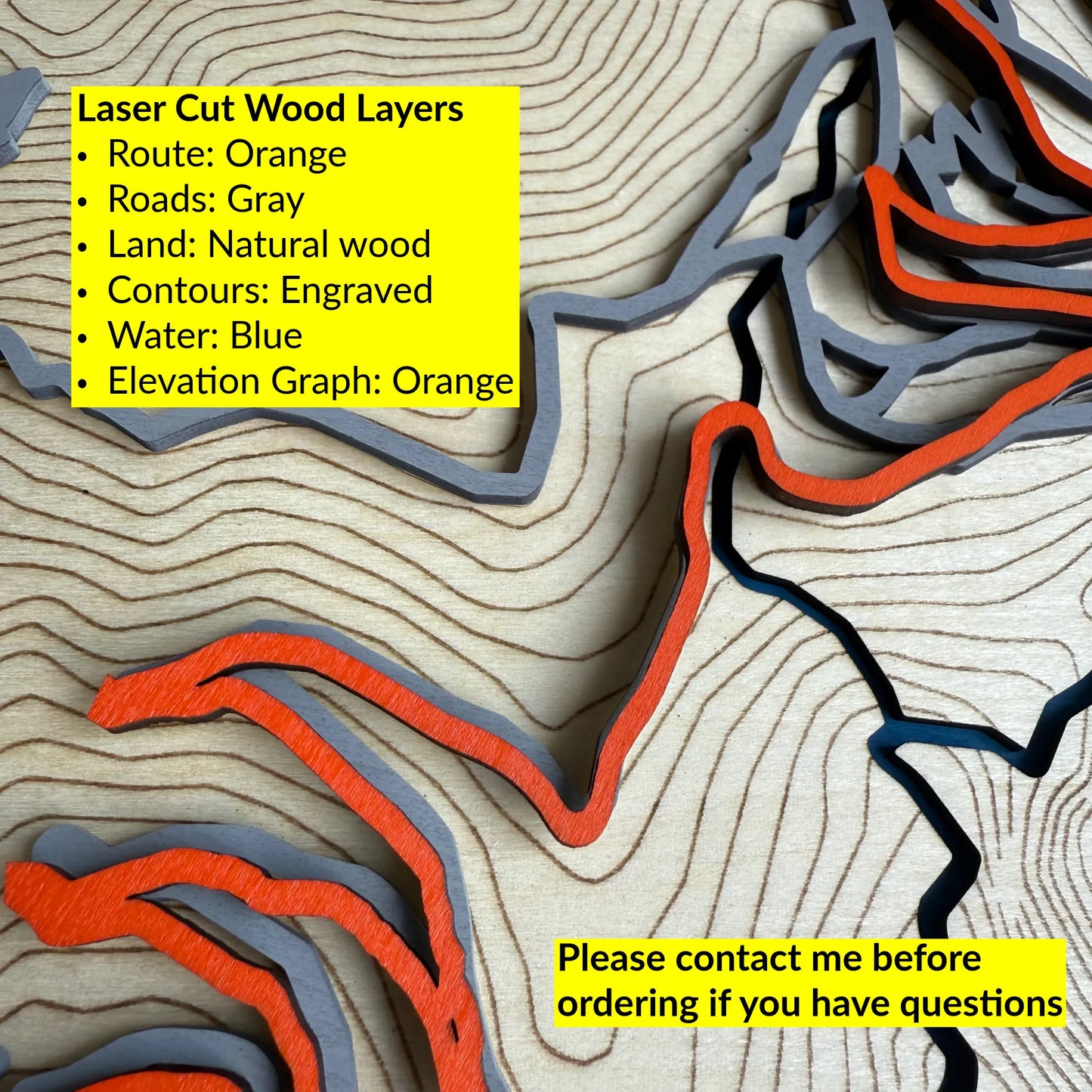 Alpe d’Huez Cycling Climb Map – 3D Wood Wall Art for Cyclists
