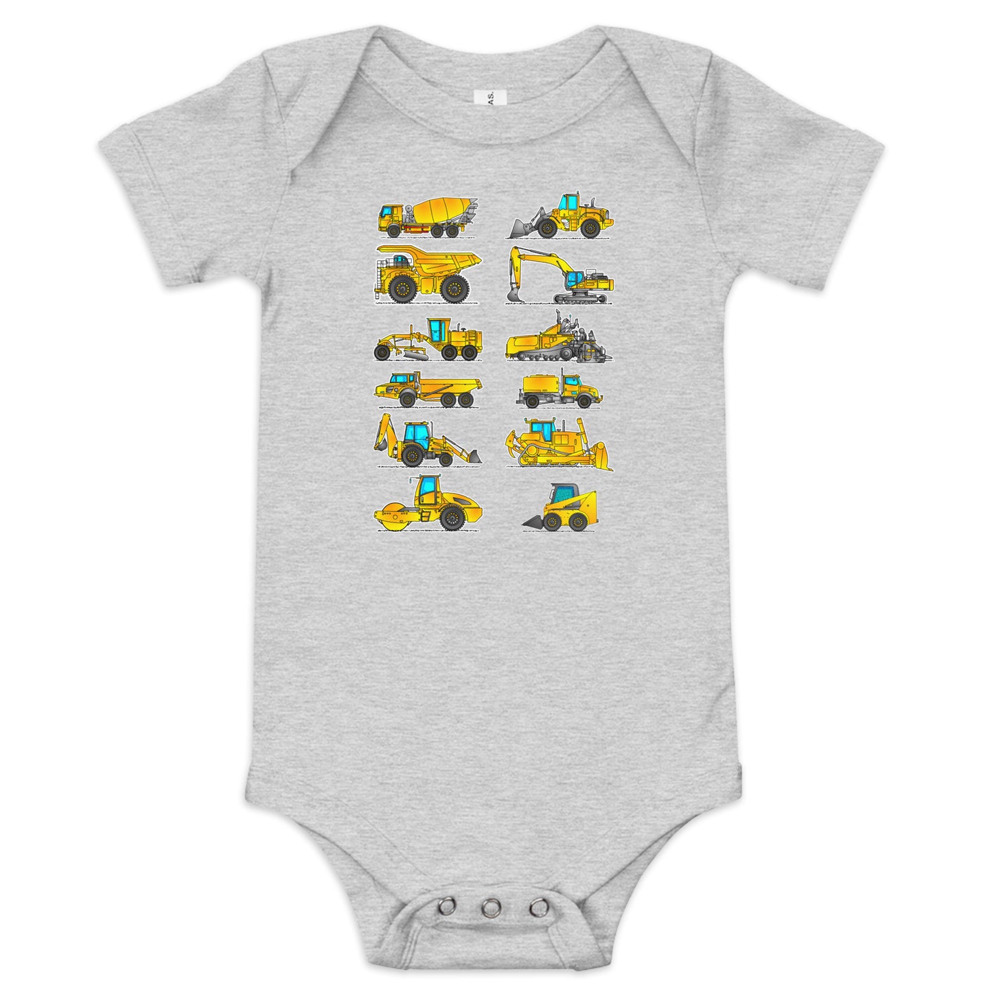 Baby Construction Vehicles One-Piece