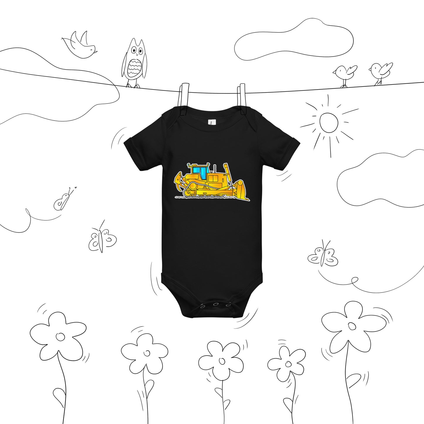 Baby Bulldozer One-Piece