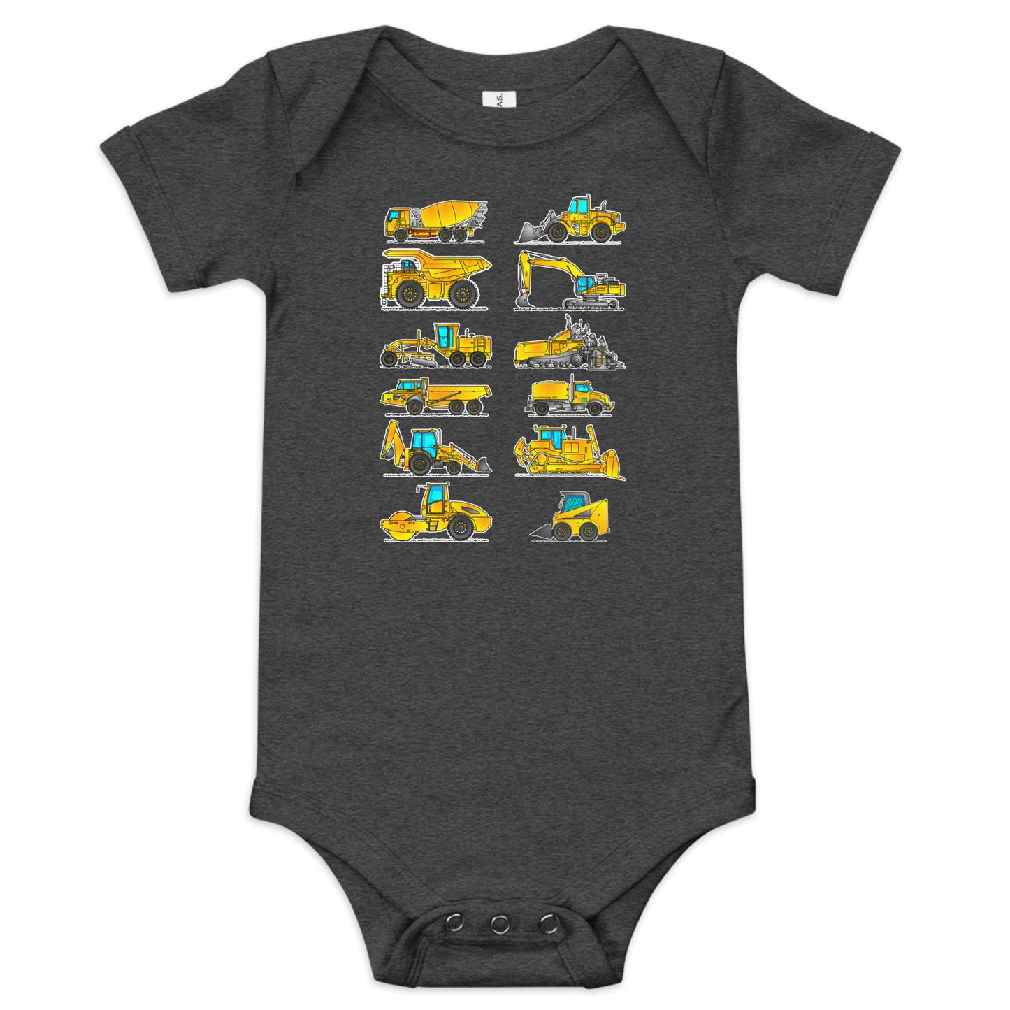 Baby Construction Vehicles One-Piece