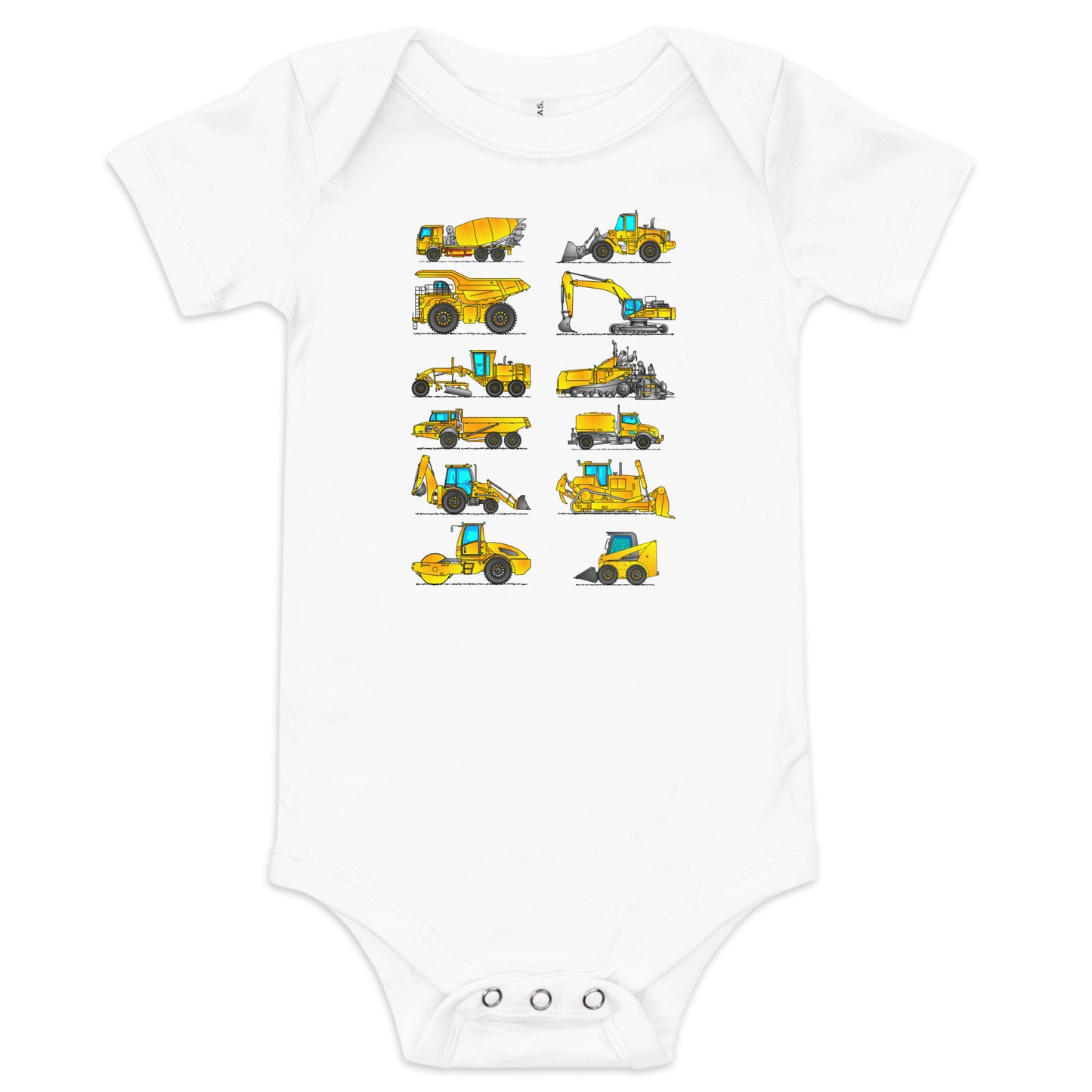 Baby Construction Vehicles One-Piece