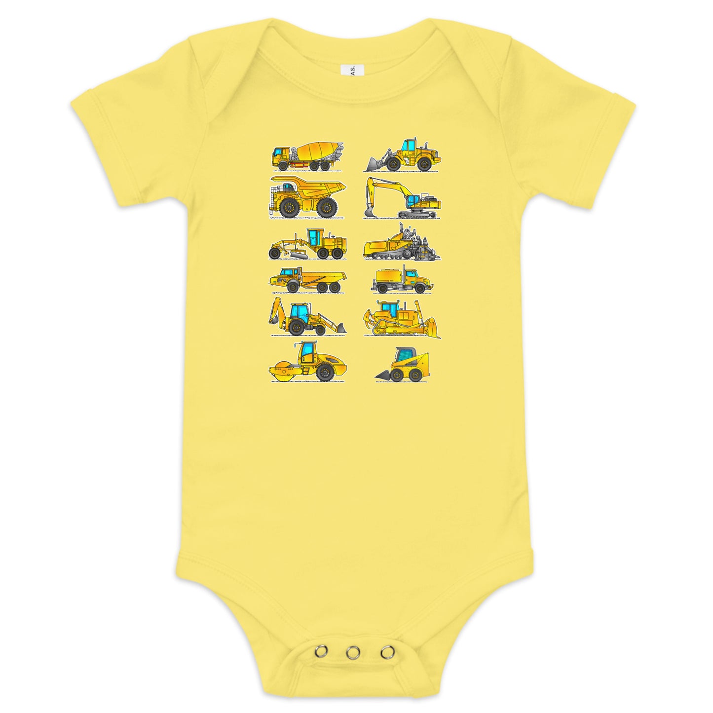 Baby Construction Vehicles One-Piece