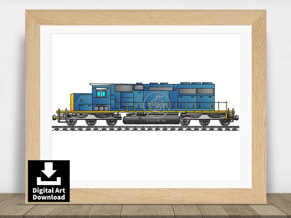 Blue American Diesel-Electric Train E049