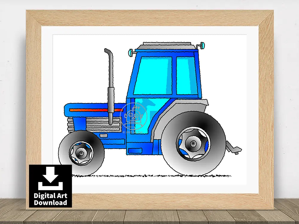Blue Farm Tractor E036