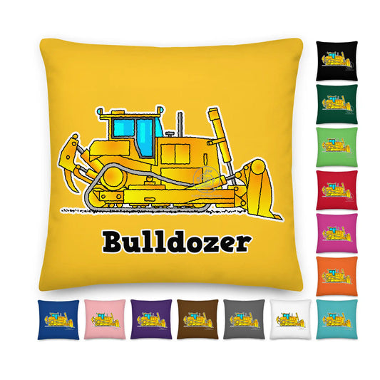 Bulldozer Pillow Cushion, Personalized P014