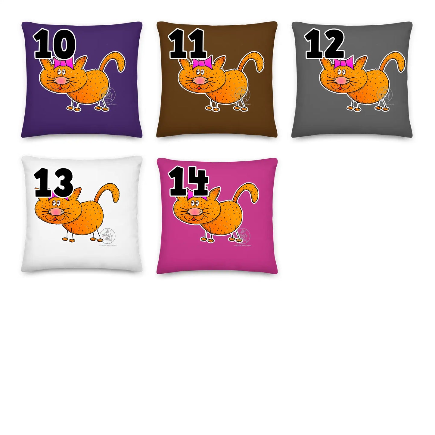 Orange Kitten Pillow Cushion, Personalized P015