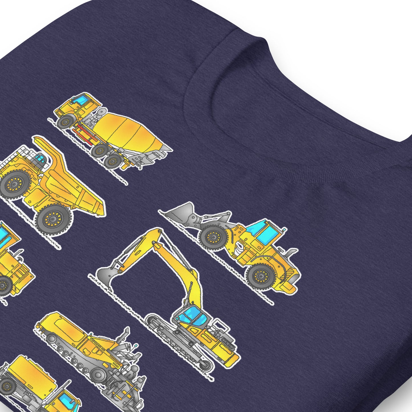 Construction Vehicles T-Shirt, Adult