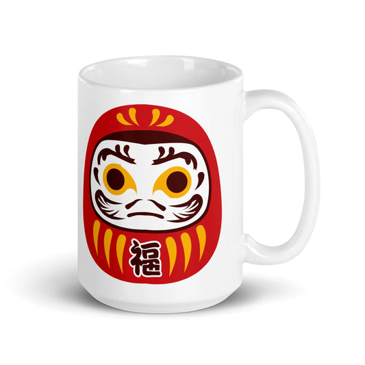 Daruma Mask Mug – Symbol of Perseverance & Luck