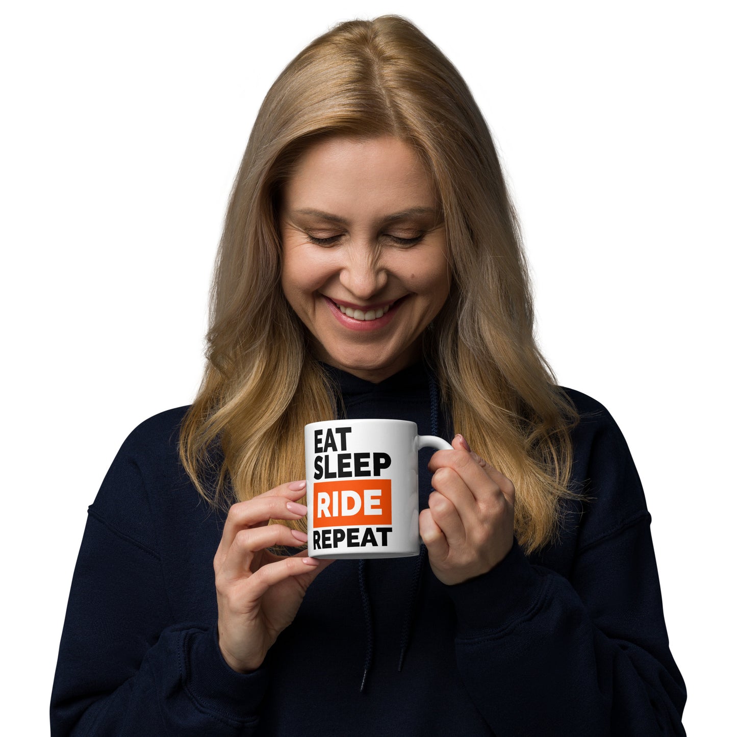 サイクリスト コーヒー マグ – 「Eat, Sleep, Ride, Repeat」 – 自転車愛好家へのギフト