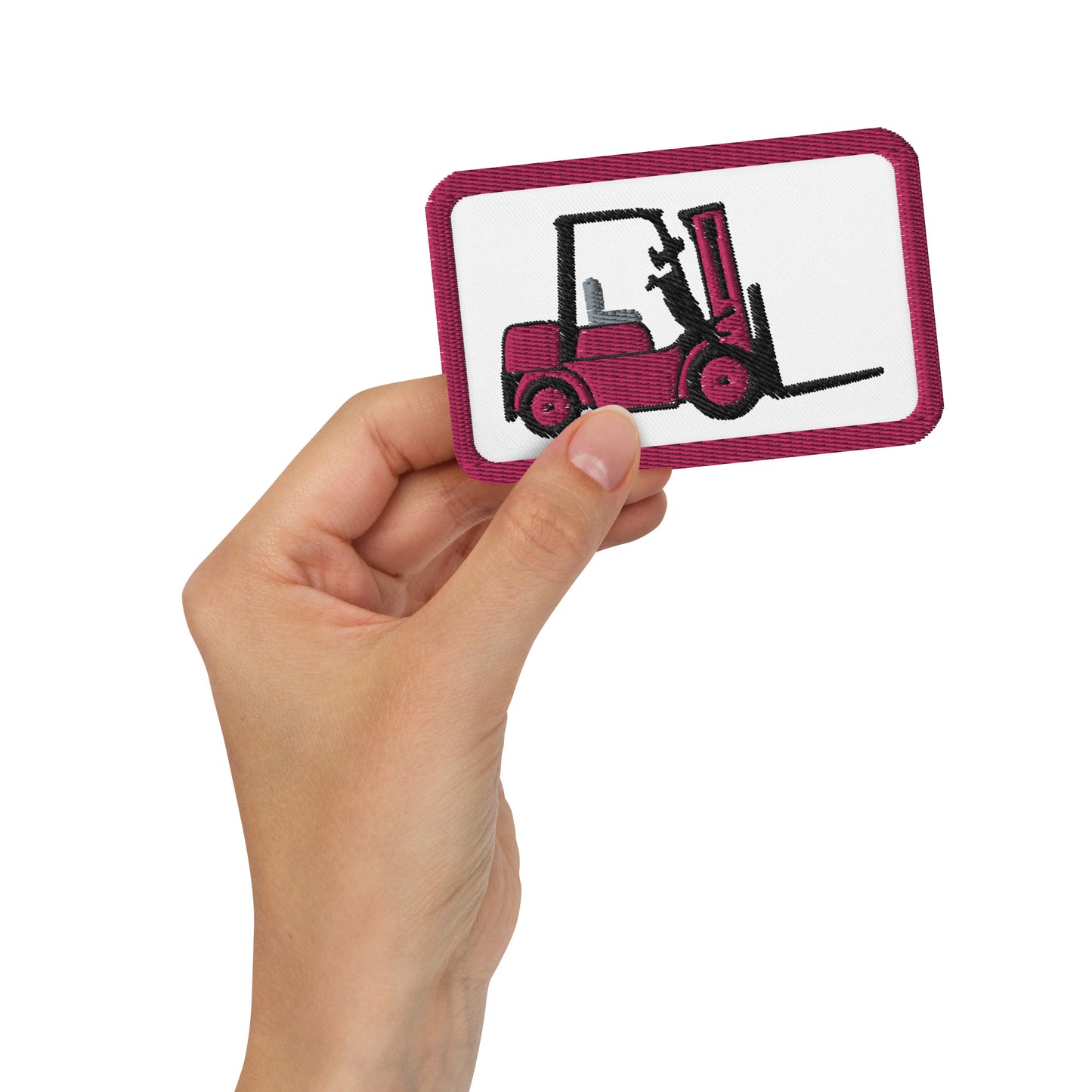 Forklift Truck Patch in Pink
