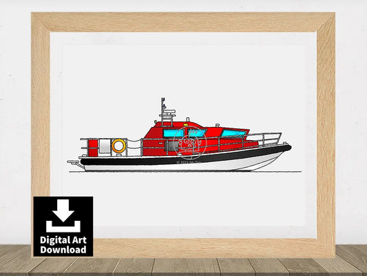 Emergency Services Ambulance Boat E067