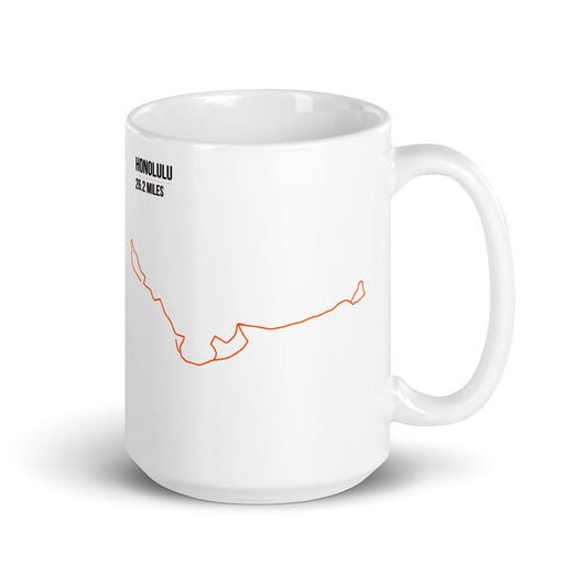 Honolulu 26.2 Miles – Running Route Coffee Mug