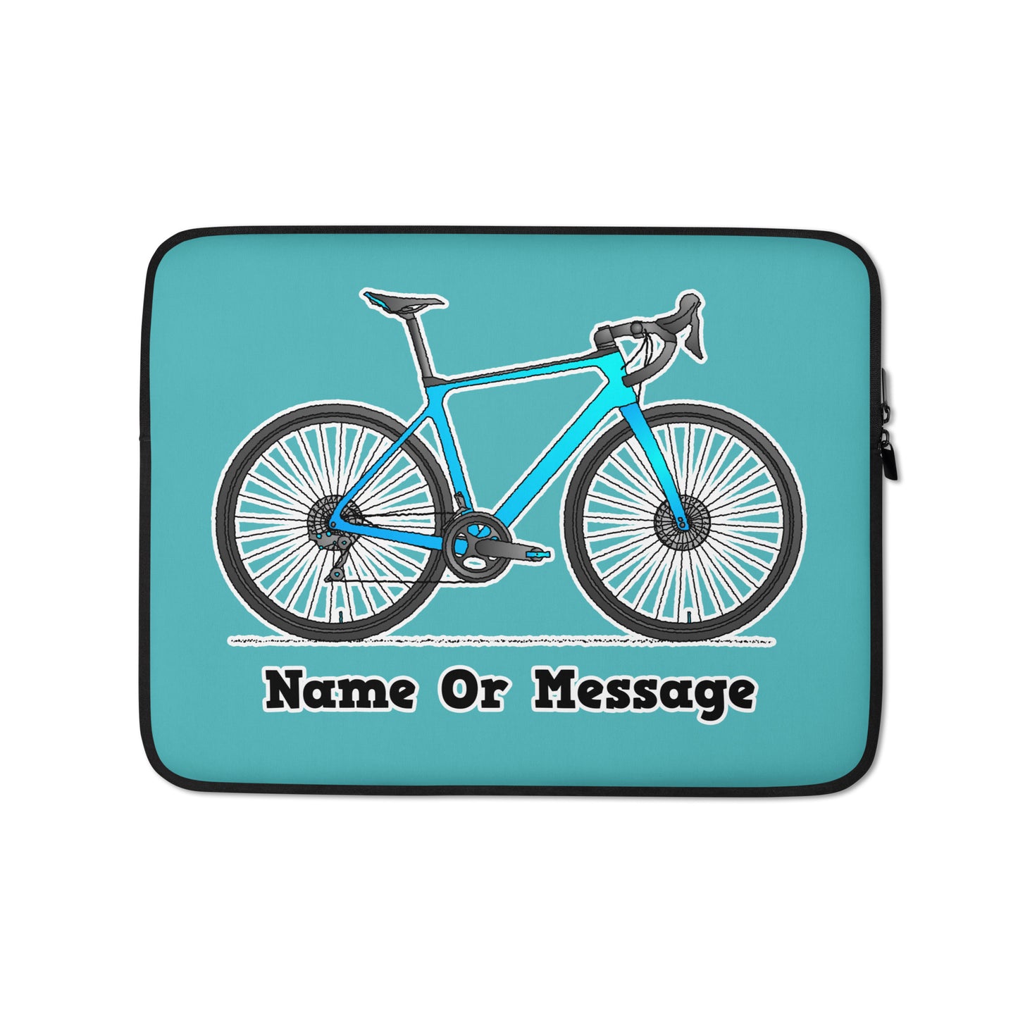 Blue Bicycle Laptop Case, Personalized