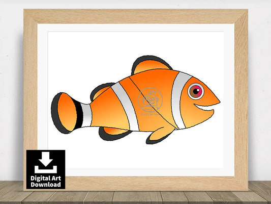 Orange Clown Fish E032