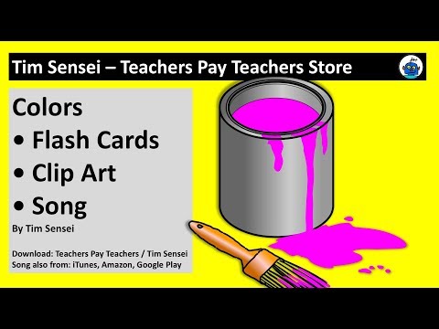 English Colors Flash Cards | Digital Download