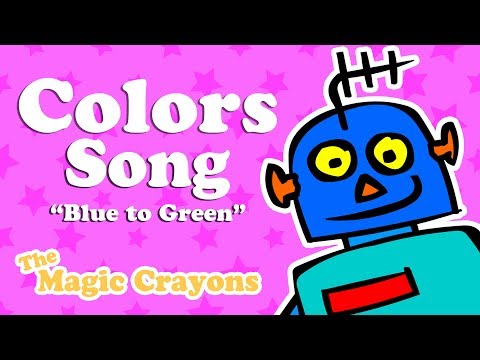 Blue To Green Song. English Song about Colors
