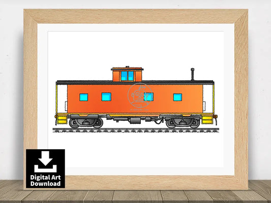 Red American Train Caboose / Guards Van E050