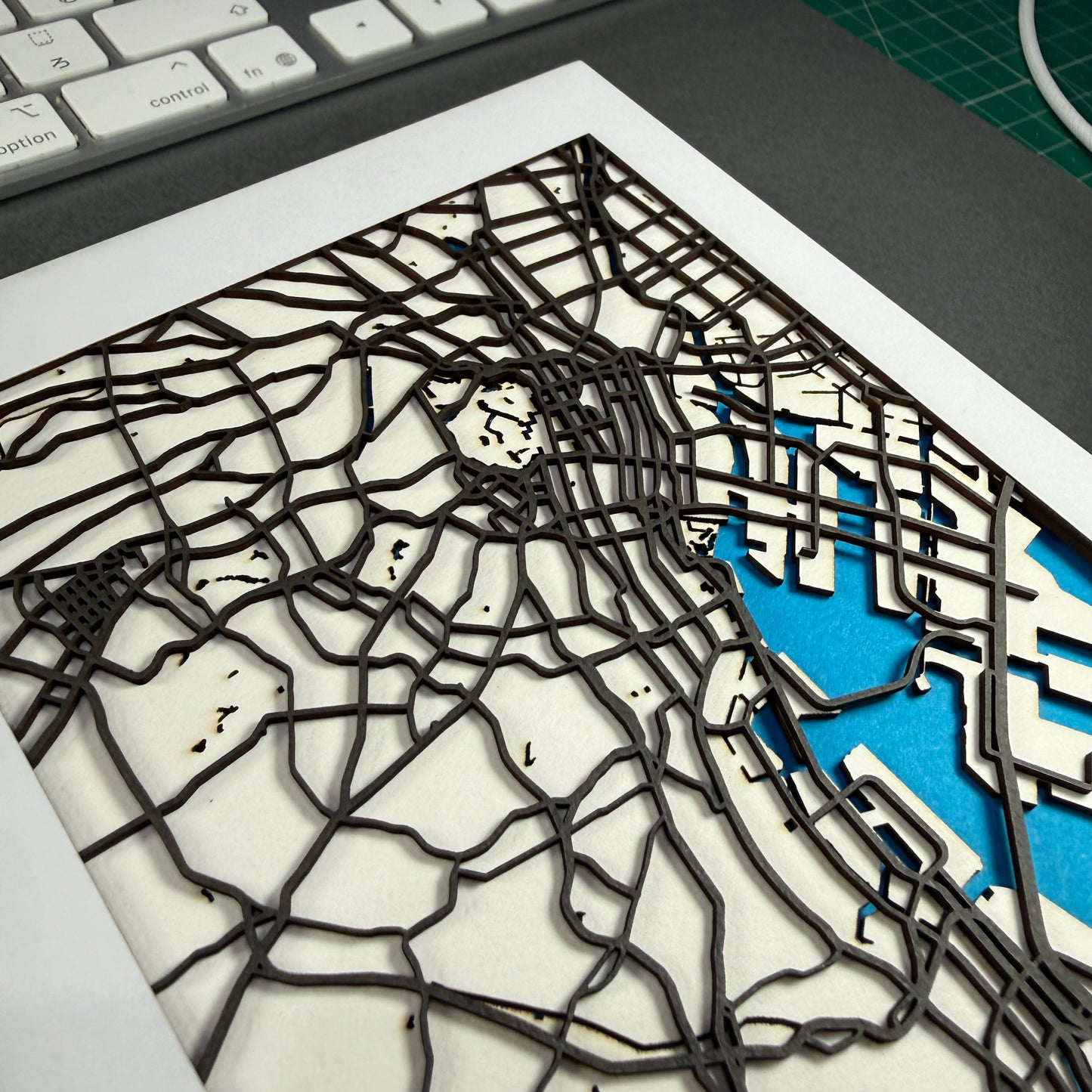 Tokyo Layered City Map | 5 × 7 Paper Art