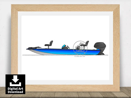 TRACKER Mod V Bass Boat – Blue Hull E119