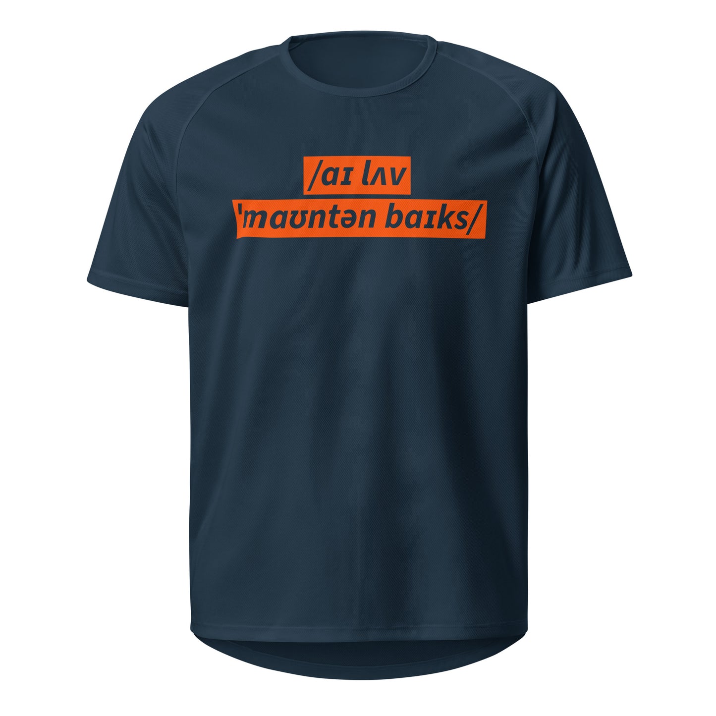 I Love Mountain Bikes Sports Jersey, Adult Cyclist