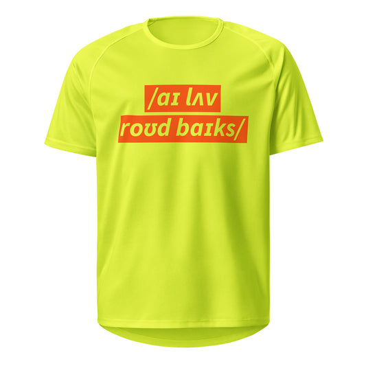 I Love Road Bikes Sports Jersey, Adult K19