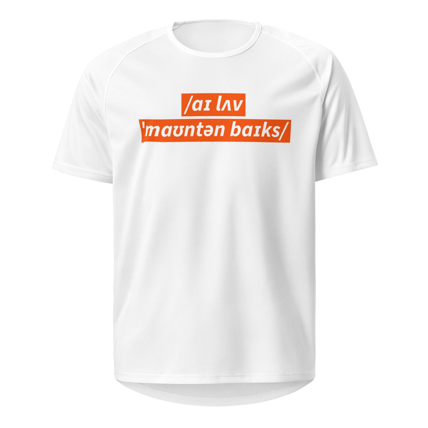 I Love Mountain Bikes Sports Jersey, Adult Cyclist