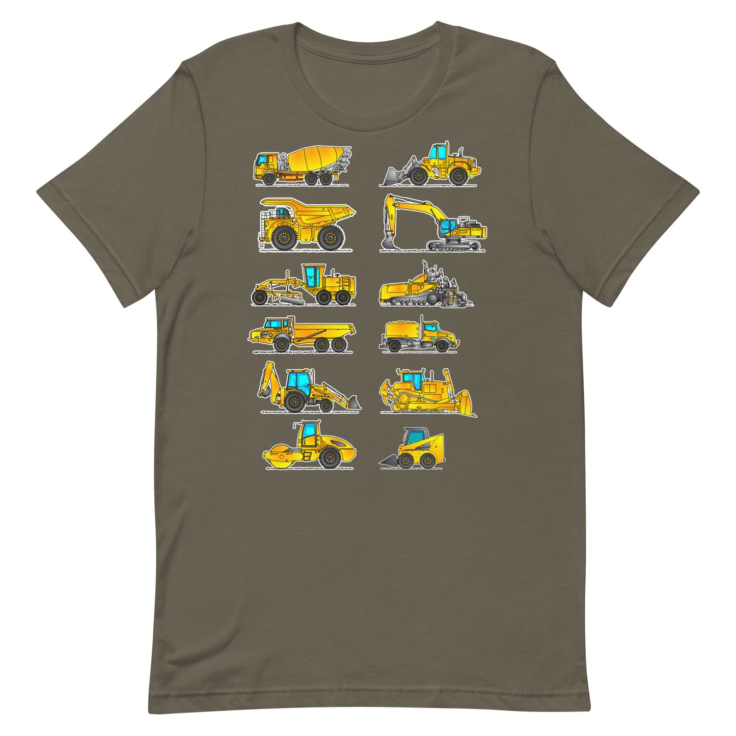 Construction Vehicles T-Shirt, Adult