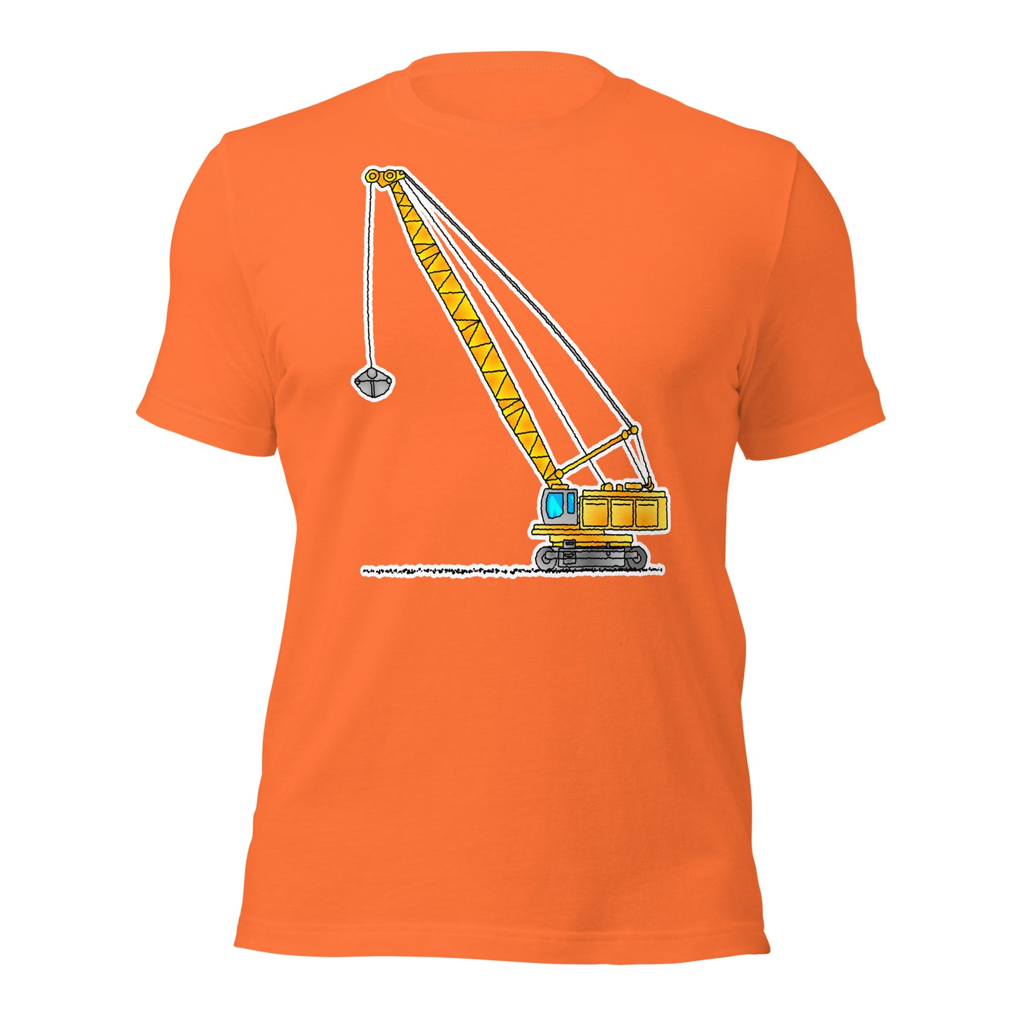 Yellow Crawler Crane T-Shirt, Adult AT019