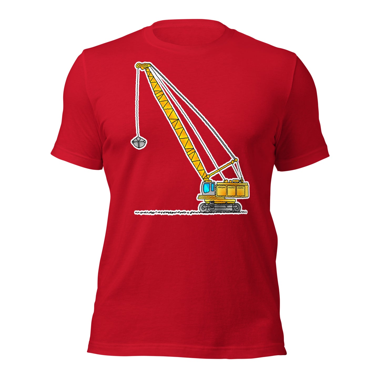 Yellow Crawler Crane T-Shirt, Adult AT019