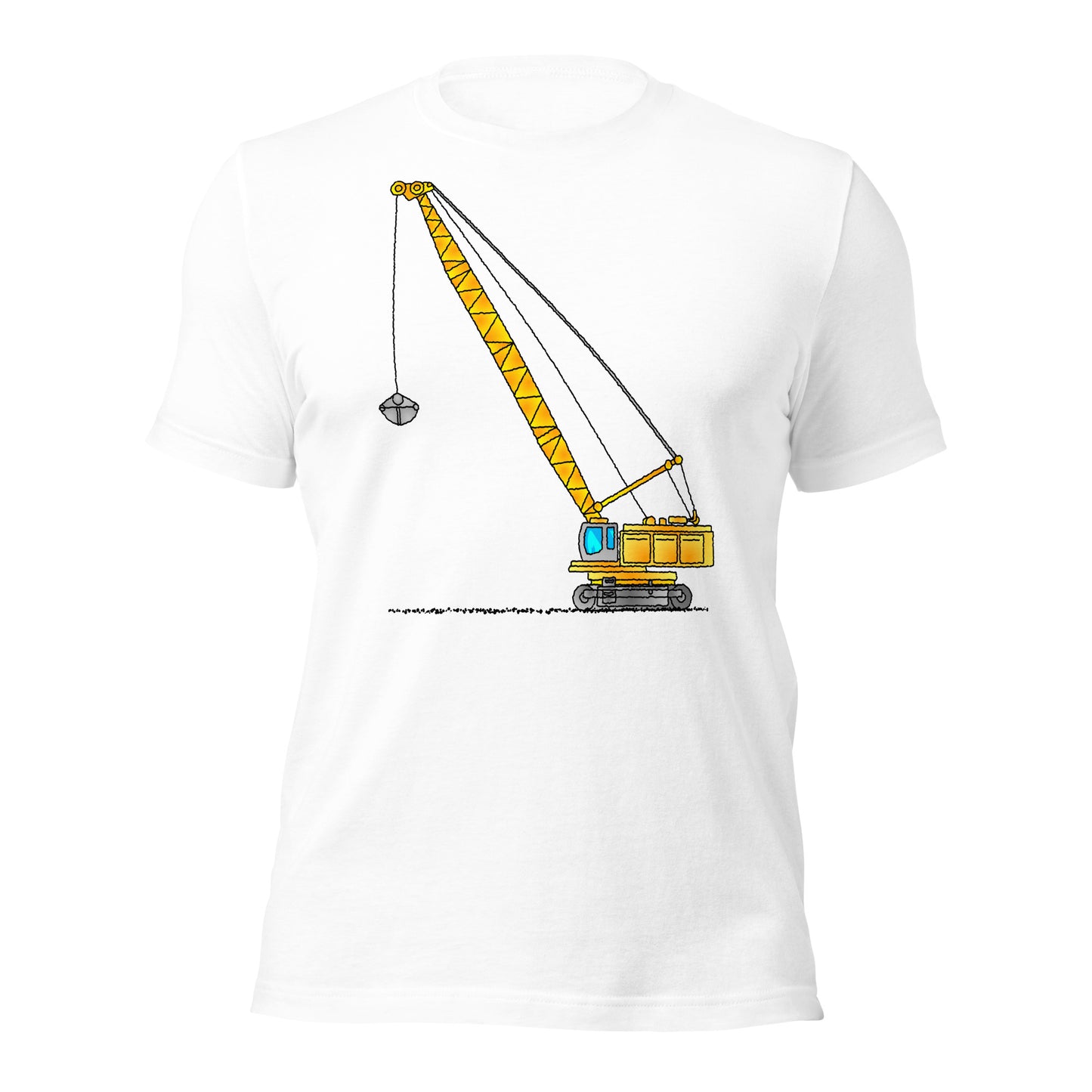 Yellow Crawler Crane T-Shirt, Adult AT019