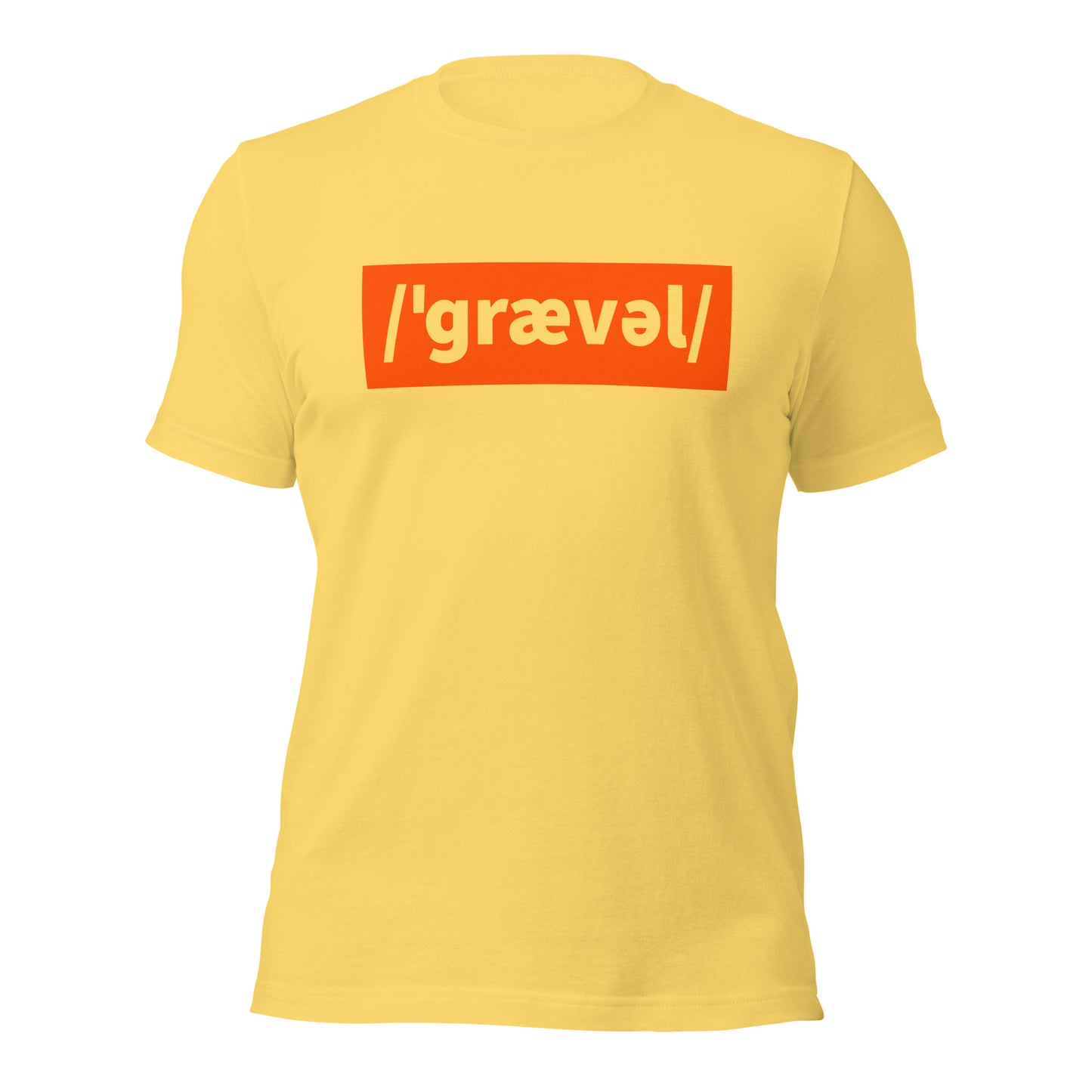 Gravel Bike T-Shirt, Adult Cyclist, Phonetic Spelling