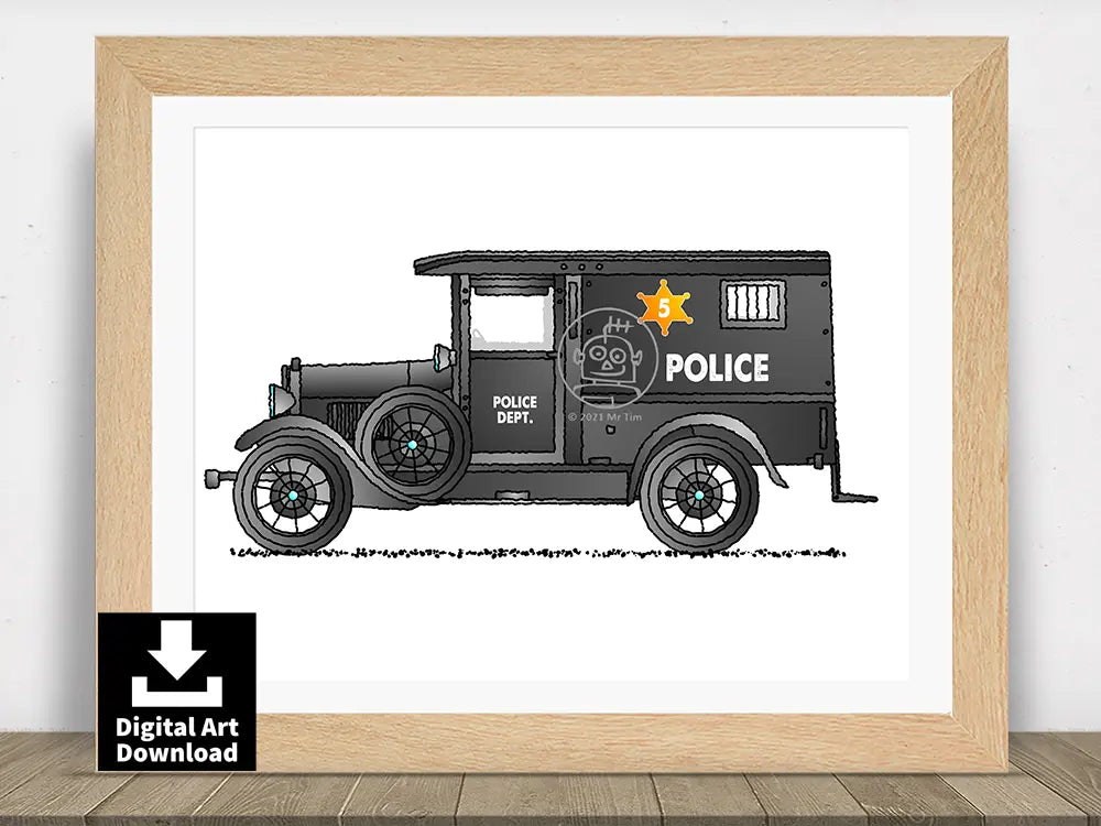 Vintage American Police Paddy Wagon E005