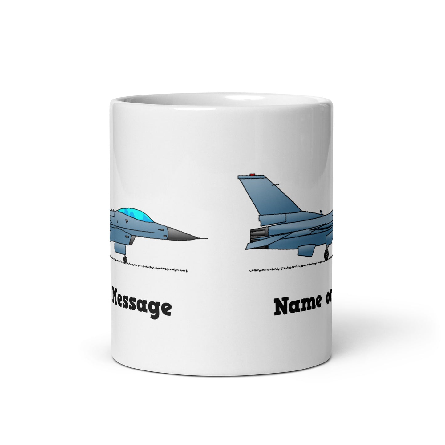 F-16 ファルコン戦闘機 パーソナライズマグカップ